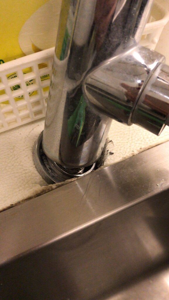 kitchen-faucet-loose-broken-base