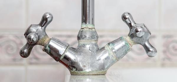 Buildup-limescale-on-faucet