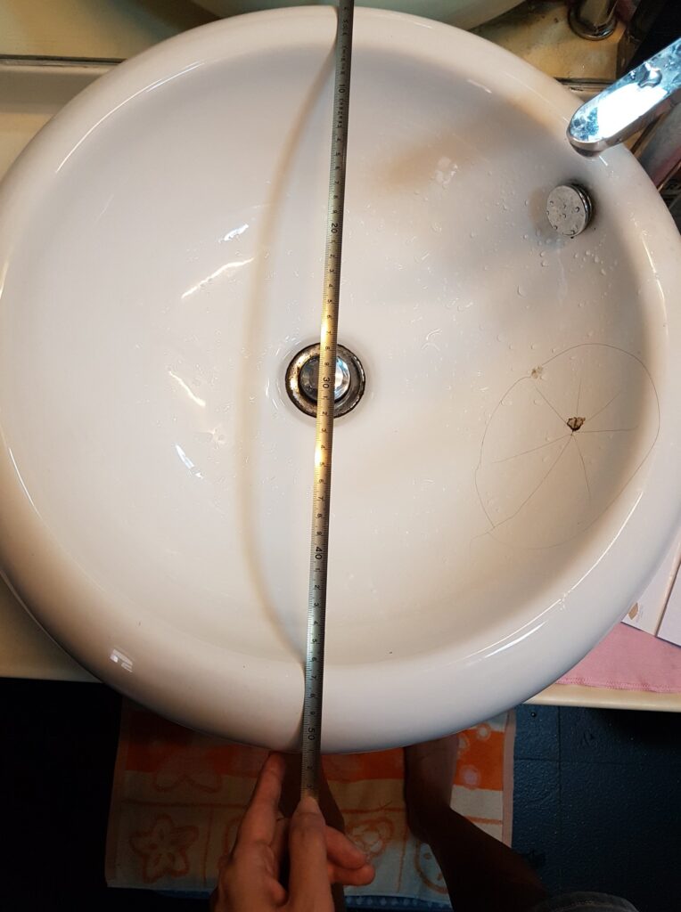 replace cracked countertop basin