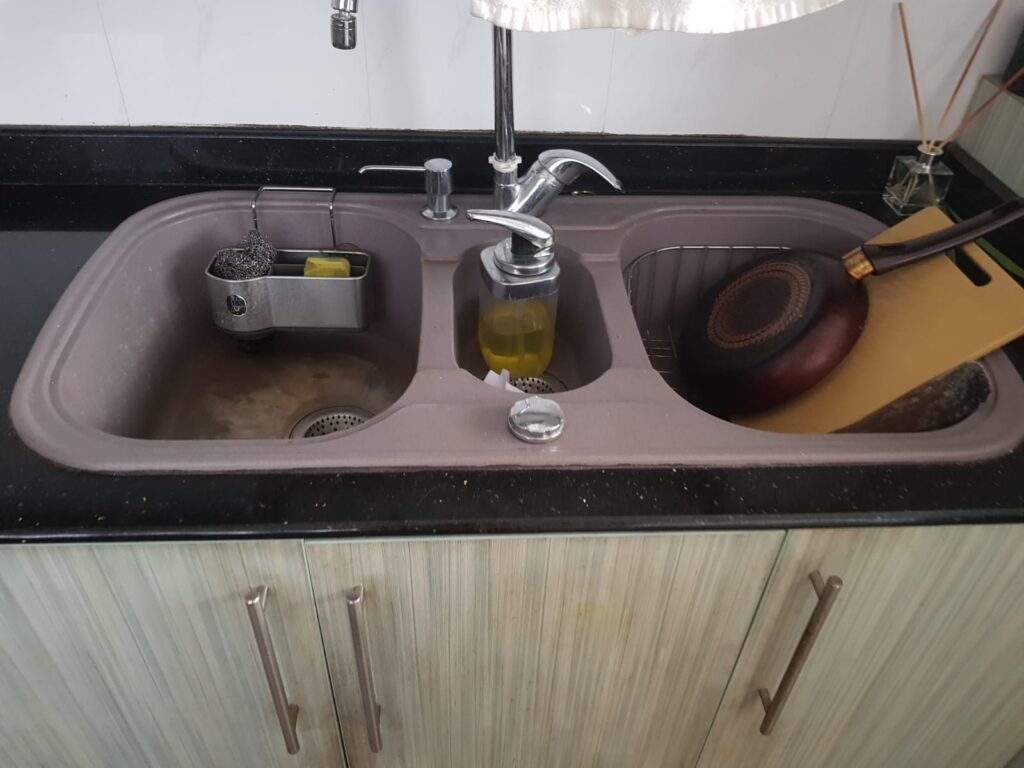 replace old dirty overmount kitchen sink