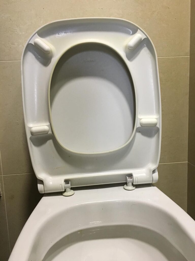 toilet seat yellowish 2